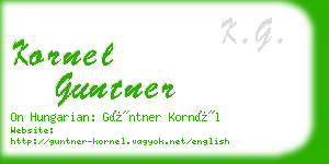 kornel guntner business card